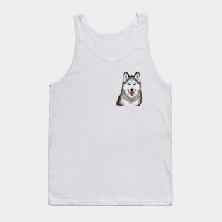 Cute Husky Drawing Tank Top